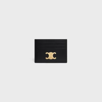 Porte-cartes Triomphe en cuir de veau brillant