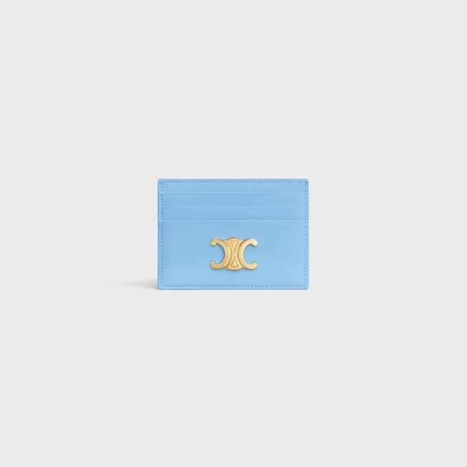 Porte-cartes Triomphe en cuir de veau brillant