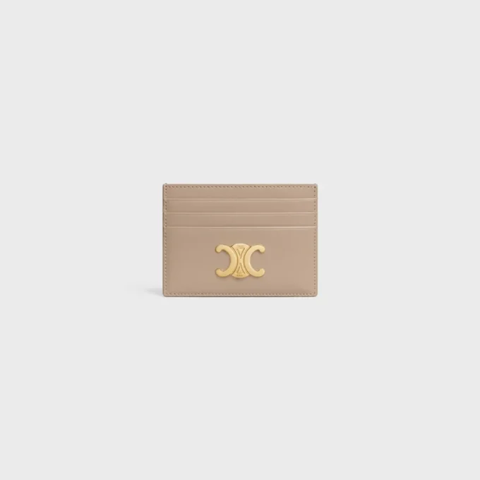 Porte-cartes Triomphe en cuir de veau brillant