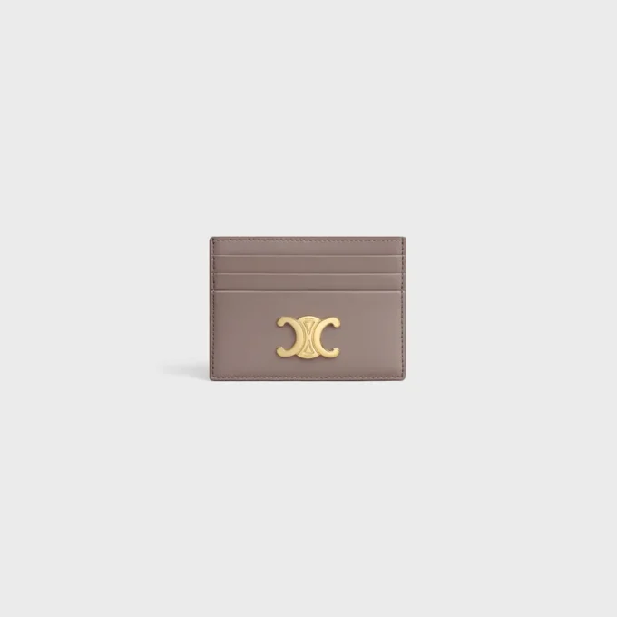 Porte-cartes Triomphe en cuir de veau brillant