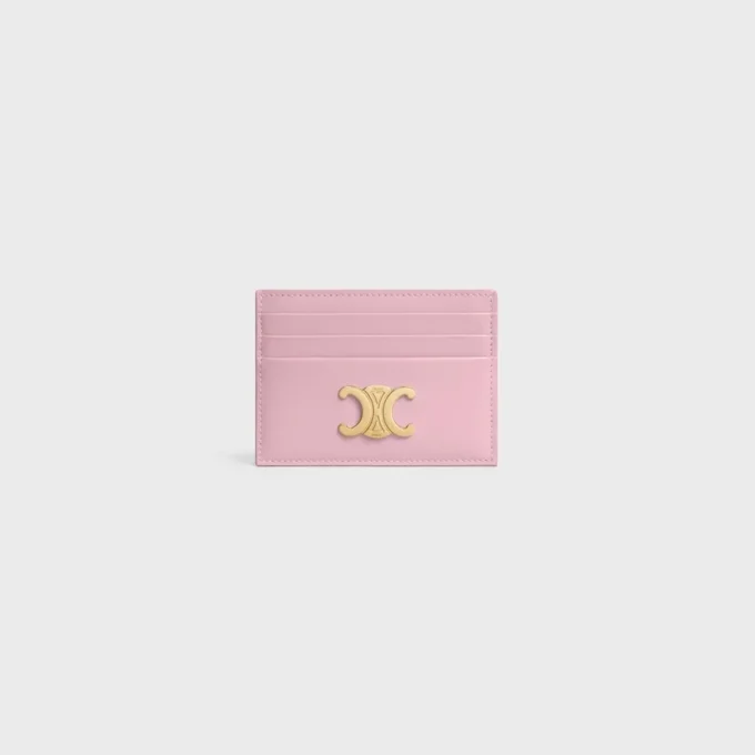 Porte-cartes Triomphe en cuir de veau brillant
