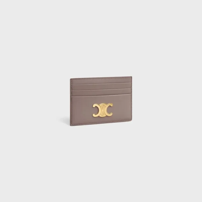 Porte-cartes Triomphe en cuir de veau brillant