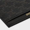 Porte-cartes uni en Triomphe Canvas et cuir de veau Porte-cartes uni en Triomphe Canvas et cuir de veau