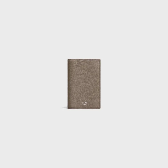 Porte-cartes vertical en cuir de veau grainé Porte-cartes vertical en cuir de veau grainé
