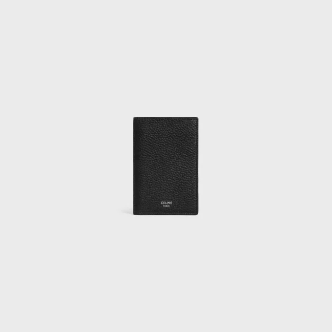 Porte-cartes vertical en cuir de veau grainé Porte-cartes vertical en cuir de veau grainé