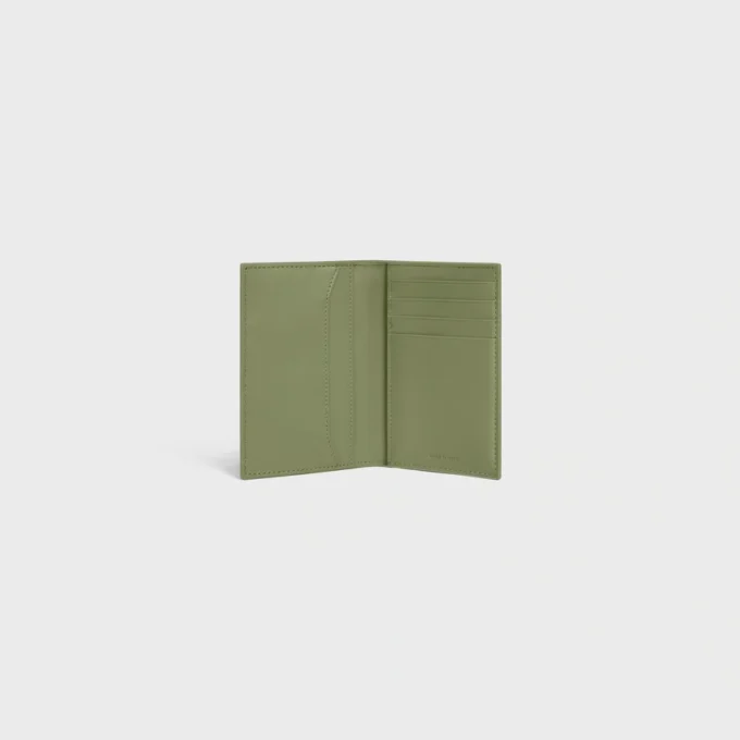 Porte-cartes vertical en cuir de veau grainé Porte-cartes vertical en cuir de veau grainé