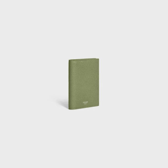 Porte-cartes vertical en cuir de veau grainé Porte-cartes vertical en cuir de veau grainé