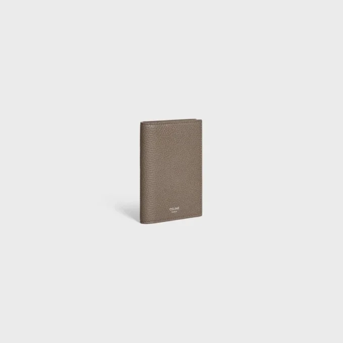 Porte-cartes vertical en cuir de veau grainé Porte-cartes vertical en cuir de veau grainé
