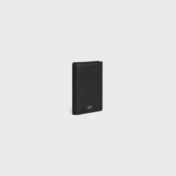 Porte-cartes vertical en cuir de veau grainé Porte-cartes vertical en cuir de veau grainé