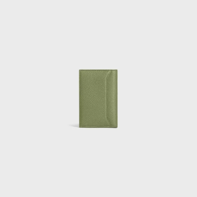 Porte-cartes vertical en cuir de veau grainé Porte-cartes vertical en cuir de veau grainé