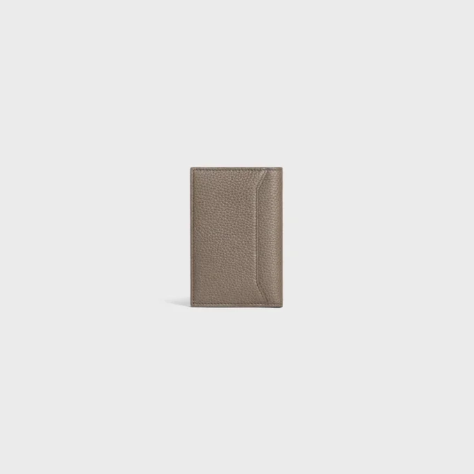 Porte-cartes vertical en cuir de veau grainé Porte-cartes vertical en cuir de veau grainé