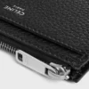 Porte-cartes zippé en cuir de veau grainé Porte-cartes zippé en cuir de veau grainé