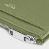 Porte-cartes zippé en cuir de veau grainé Porte-cartes zippé en cuir de veau grainé