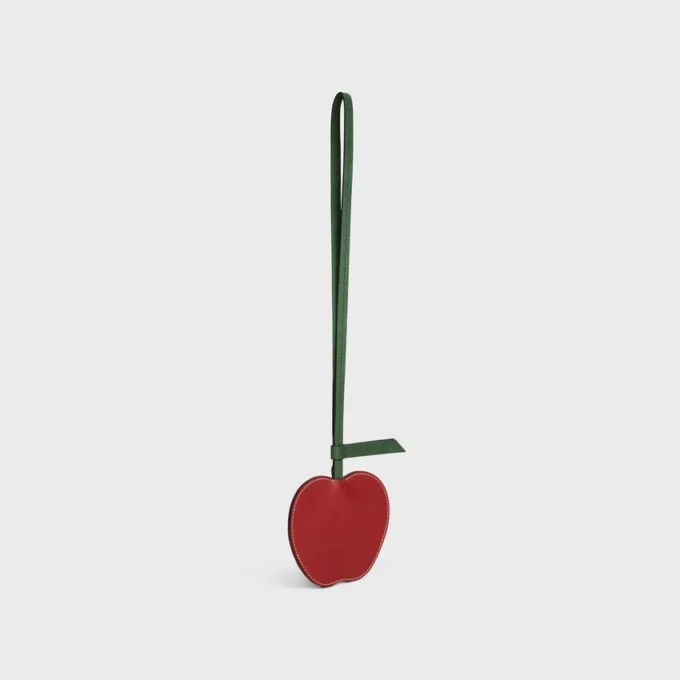 Porte-clés Apple en cuir d&rsquo;agneau lisse