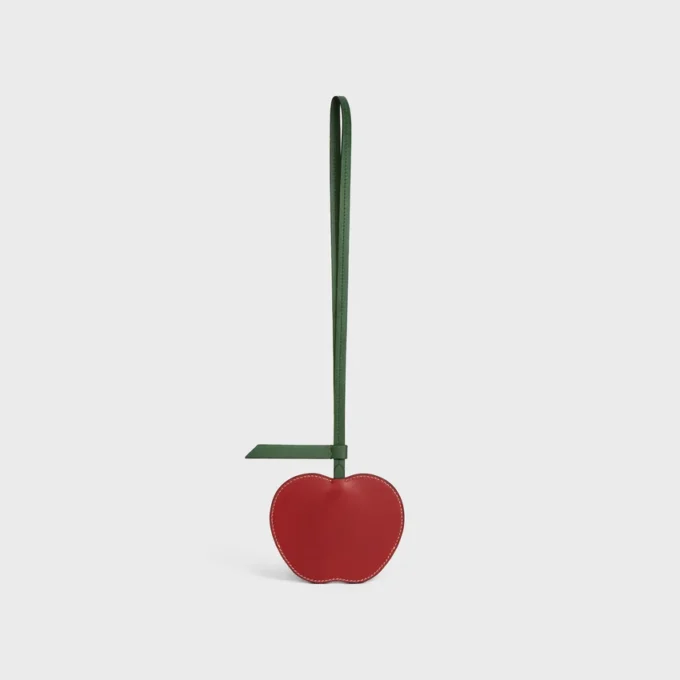Porte-clés Apple en cuir d&rsquo;agneau lisse