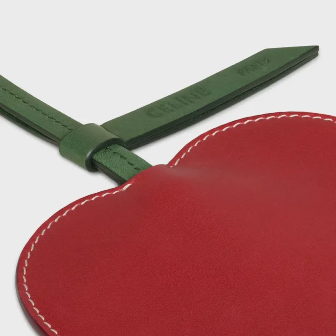 Porte-clés Apple en cuir d&rsquo;agneau lisse