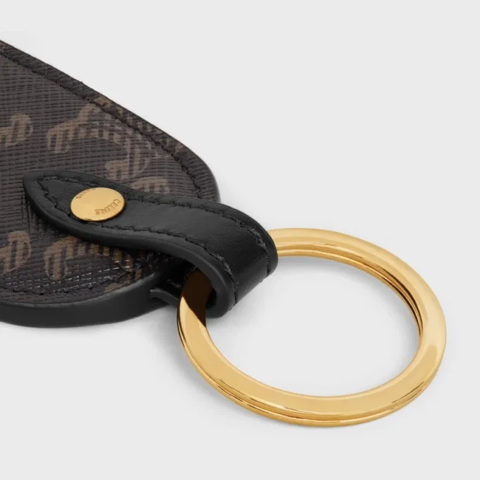 Porte-clés en Triomphe Canvas et cuir de veau Porte-clés en Triomphe Canvas et cuir de veau