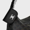 Porte-clés Nano Besace Triomphe en cuir de veau lisse Porte-clés Nano Besace Triomphe en cuir de veau lisse