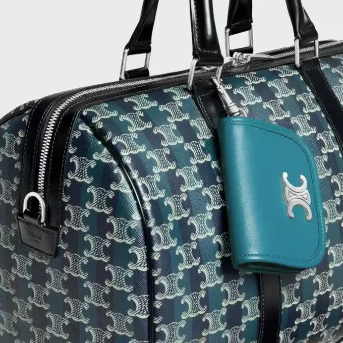 Porte-clés Nano Besace Triomphe en cuir de veau lisse Porte-clés Nano Besace Triomphe en cuir de veau lisse