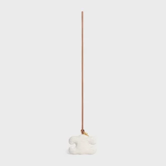 Porte-clés Triomphe Pom-Pom en crochet de coton avec finition dorée
