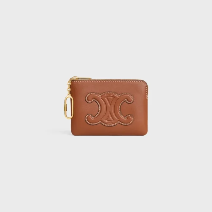 Porte-monnaie en cuir de veau lisse