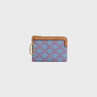 Porte-monnaie en textile avec motif Triomphe sur toute la surface
