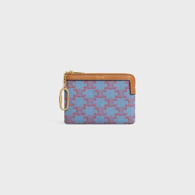 Porte-monnaie en textile avec motif Triomphe sur toute la surface Porte-monnaie en textile avec motif Triomphe sur toute la surface