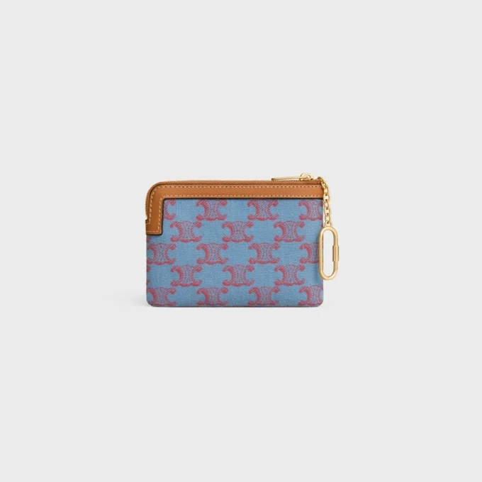 Porte-monnaie en textile avec motif Triomphe sur toute la surface Porte-monnaie en textile avec motif Triomphe sur toute la surface