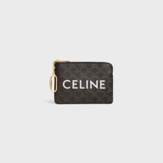 Porte-monnaie en Triomphe Canvas avec imprimé CELINE