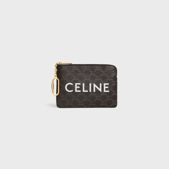 Porte-monnaie en Triomphe Canvas avec imprimé CELINE Porte-monnaie en Triomphe Canvas avec imprimé CELINE