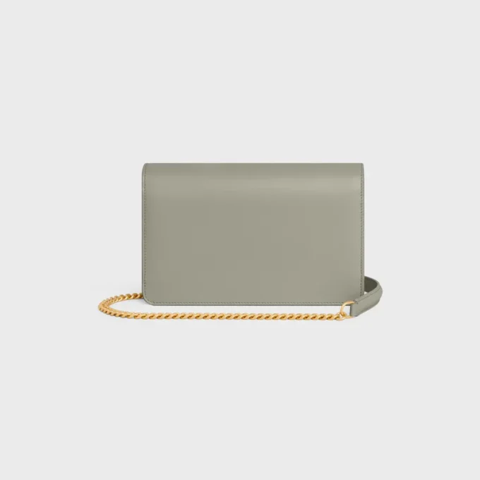 Portefeuille à chaîne Margo en cuir de veau brillant Portefeuille à chaîne Margo en cuir de veau brillant