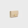 Portefeuille compact avec compartiment à monnaie Triomphe en cuir de veau brillant