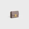 Portefeuille compact avec compartiment à monnaie Triomphe en cuir de veau brillant Portefeuille compact avec compartiment à monnaie Triomphe en cuir de veau brillant