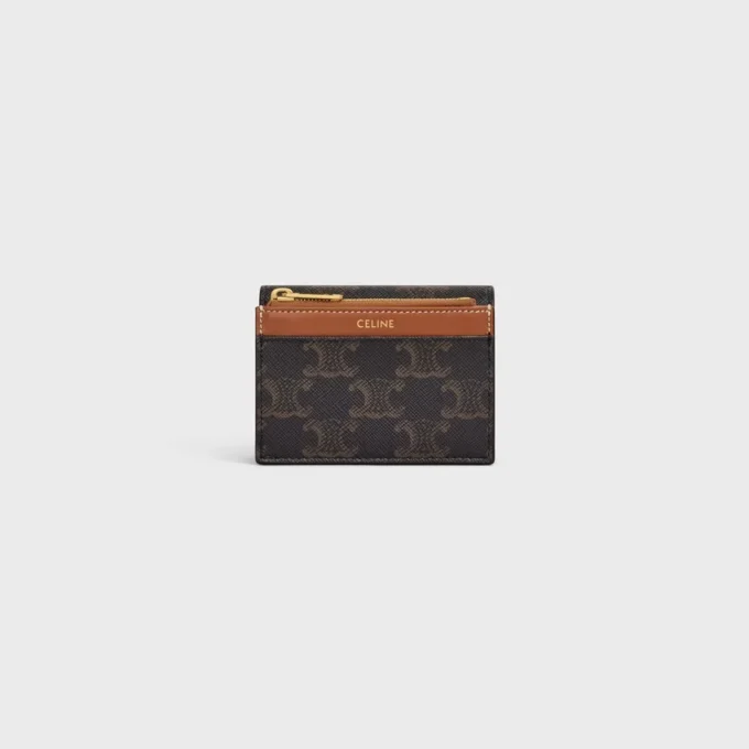 Portefeuille compact avec porte-monnaie Triomphe en Triomphe Canvas Portefeuille compact avec porte-monnaie Triomphe en Triomphe Canvas