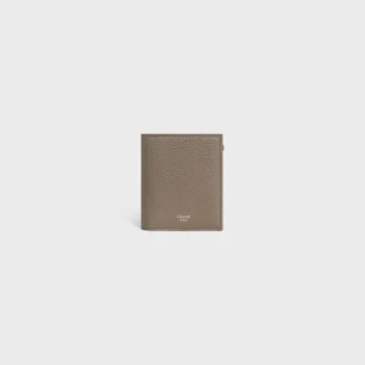 Portefeuille compact en cuir de veau grainé