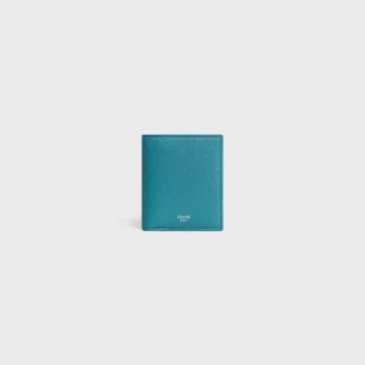 Portefeuille compact en cuir de veau grainé