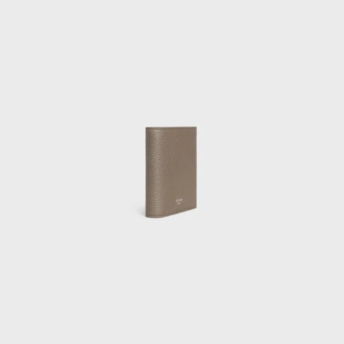 Portefeuille compact en cuir de veau grainé Portefeuille compact en cuir de veau grainé