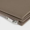 Portefeuille compact en cuir de veau grainé Portefeuille compact en cuir de veau grainé