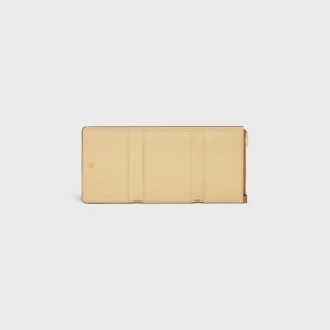 Portefeuille fin Triomphe en cuir de veau grainé souple