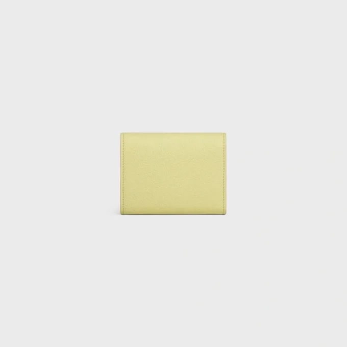 Portefeuille fin Triomphe en cuir de veau grainé souple