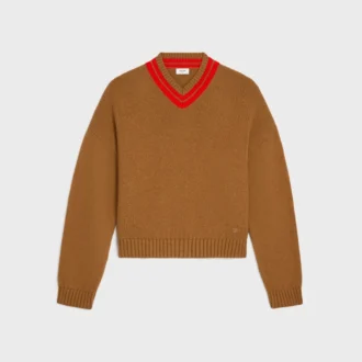 Pull à col en V en cachemire