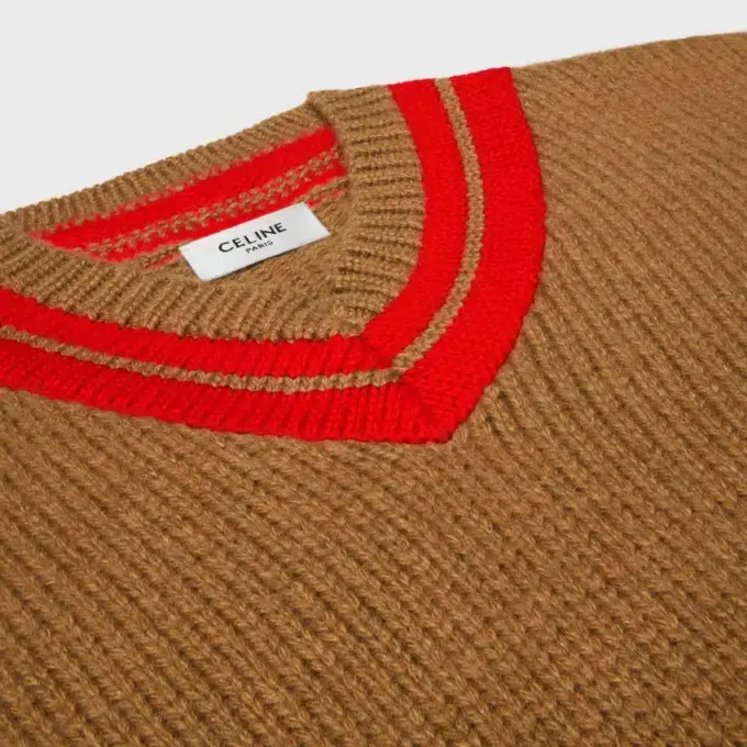 Pull à col en V en cachemire