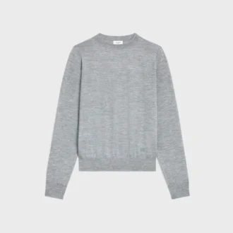 Pull à col rond en cachemire fin