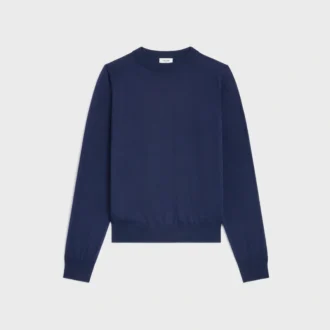 Pull à col rond en cachemire fin