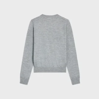 Pull à col rond en cachemire fin