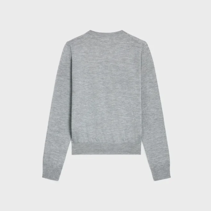 Pull à col rond en cachemire fin