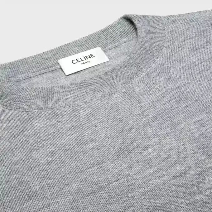 Pull à col rond en cachemire fin