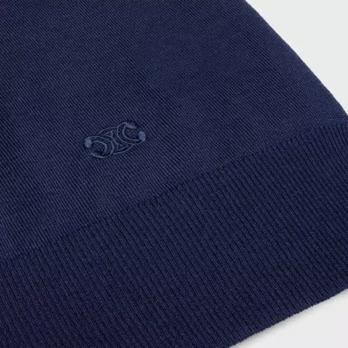 Pull à col rond en cachemire fin