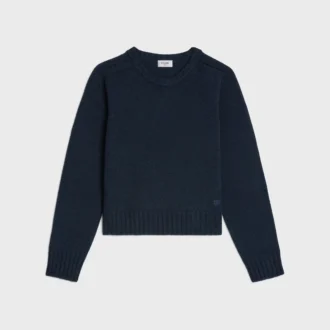 Pull à col rond en cachemire sans coutures