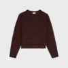 Pull à col rond en cachemire sans coutures